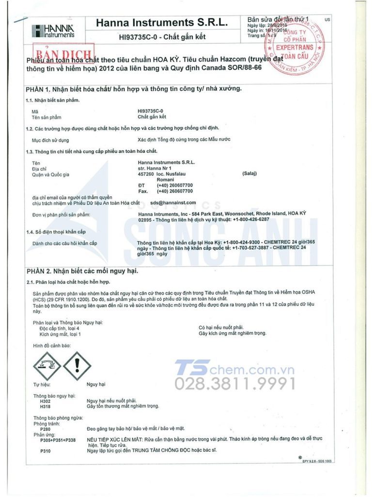 MỤC ĐÍCH CỦA MSDS LÀ GÌ ? 