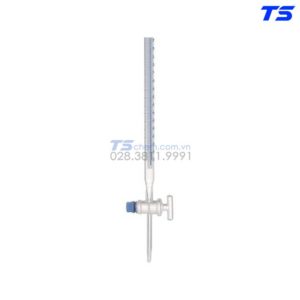 Burette khóa thủy tinh dòng Schebach có vạch sọc, chứng nhận theo lô - Biohall