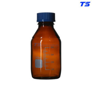Chai trung tính nâu nắp vặn xanh, Boro Glass, GL45 - 1408-NAU - Joanlab