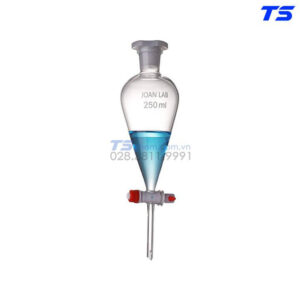 Phễu chiết quả lê khóa nhựa, vạch chia màu trắng - 1543T-1 - Joanlab