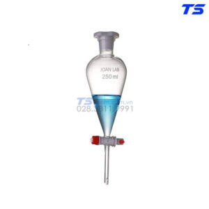 Phễu chiết quả lê khóa nhựa, không chia vạch - 1543T - Joanlab